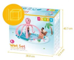 בריכת משחקים תמנון עם מגלשה ומתז מים ‎234×183×150‎ סמ 56138 מבית  ‎‎INTEX