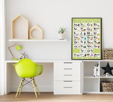פוסטר ABC לחדר הילדים | ABC Poster