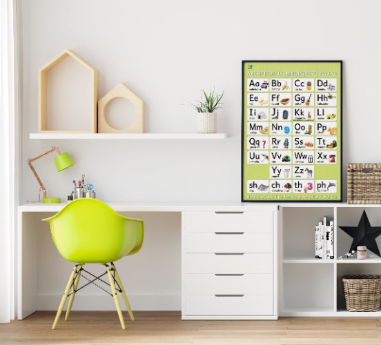 פוסטר ABC לחדר הילדים | ABC Poster