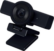מצלמת רשת צבע שחור Razer Kiyo V2 X 2K – מבט חזיתי על המצלמה השחורה עם העדשה הבולטת