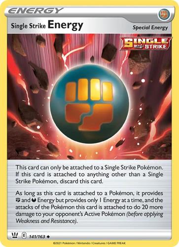 קלף בודד single פוקימון - rapid strike energy - Battle Styles - 141/163