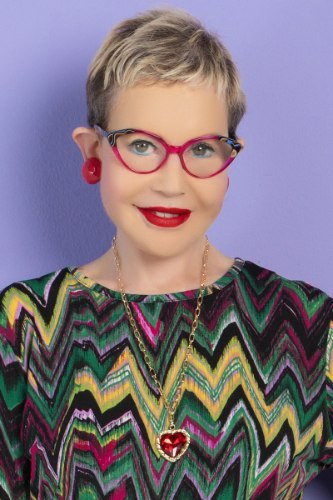 עגילי קליפס רזין חצי כדור גולף פוקסיה