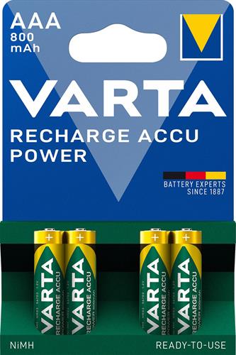 VARTA נטענות 800MAH *4 AAA