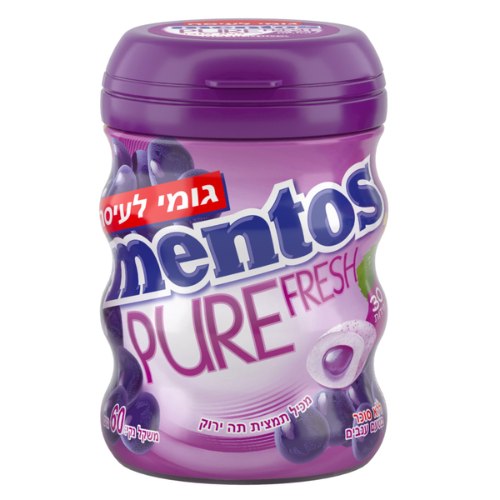 מסטיק מנטוס פיור פרש ללא סוכר בטעם ענבים