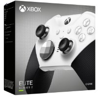 בקר משחק אלחוטי Microsoft Xbox Elite Wireless Controller Series 2 – קופסה עם בקר משחק לבן, ידיות