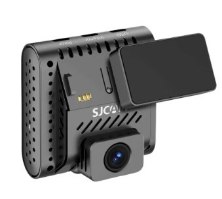 מצלמת דרך SJCAM M60S Dash Camera – מצלמת דרך שחורה עם מסך מתקפל ועדשה נראית מאחור GPS