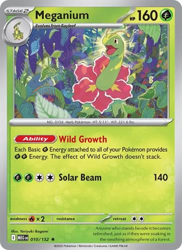 קלף בודד single פוקימון - meganium - Mega Evolution - 010/132
