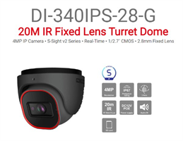 מצלמת כיפה Provision DI-340IPS-28-G 4MP IP 2.8MM FIXED Grey