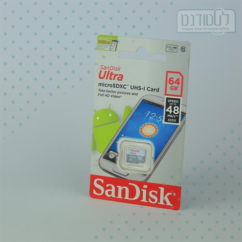 כרטיס זיכרון מיקרו SD 64GB