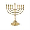 22 ס"מ  - חנוכייה קלאסית מנחושת דגם עיגולים