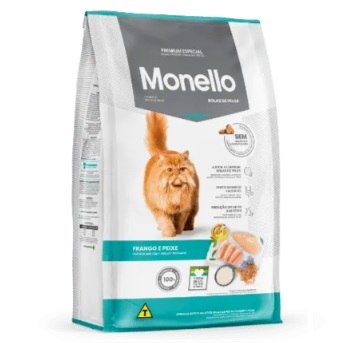 מונלו MONELLO אוכל פרימיום מיוחד לחתולים נגד כדורי שיער "היירבול" על בסיס בשר עוף ודגים 7 ק"ג