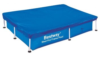 כיסוי לבריכה מלבנית מסגרת כחול| 221X150X43 סמ| BESTWAY | מקט 58103| קפיץ קפוץ