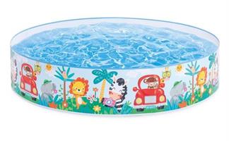 בריכת שכשוך קשיחה INTEX לילדים 'ספארי' 58477 קוטר 122 סמ