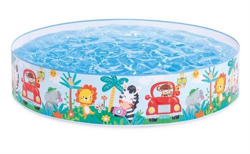 בריכת שכשוך קשיחה INTEX לילדים 'ספארי' 58477 קוטר 122 סמ