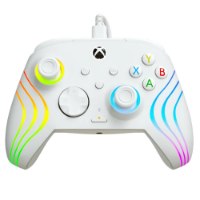 בקר חוטי לגיימינג צבע לבן Turtle Beach Afterglow Wave RGB for Xbox and PC – בקר משחקים לבן בודד מחובר עם USB מציג תאורת