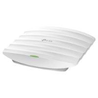 נקודת גישה Omada EAP225 AC1350 Access Point – יחידה אלחוטית לבנה בעלת עיצוב עליון מצולע ואור חיווי ירוק