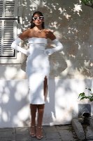 שמלת מייבן BS לבן