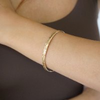 צמיד  מרוקאי זהב 14 קראט מעוטר 6.5 ס"מ