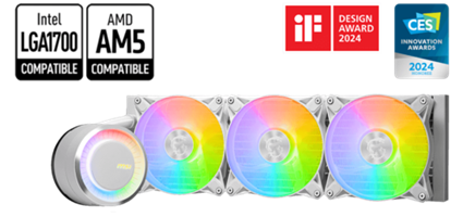 קירור נוזלי לבן למעבד  MSI MAG CORELIQUID E360 WHITE