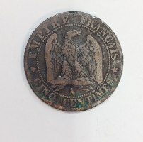 מטבע 5 סנטים צרפתי – נפוליאון, שנת 1853