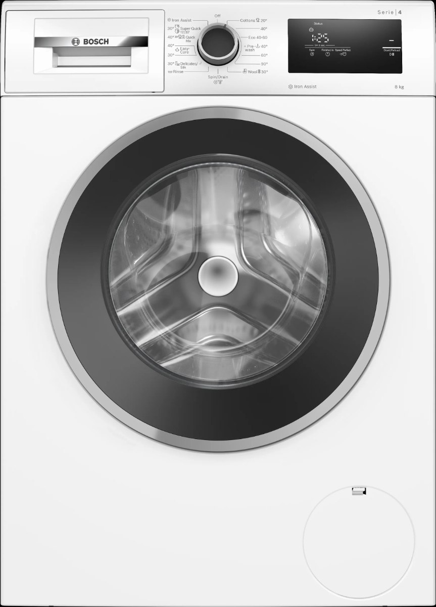 מכונת כביסה 8 ק״ג WAN2806NBY עם Iron Assist שקטה וחסכונית 1400 סל״ד