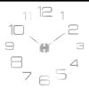 דגם 12 - כסוף - שעון קיר ענק בהדבקה