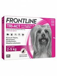 אמפולות נגד פרעושים וקרציות פרונטליין טרי אקט לכלב במשקל 2-5 ק"ג - FRONTLINE TRI ACT