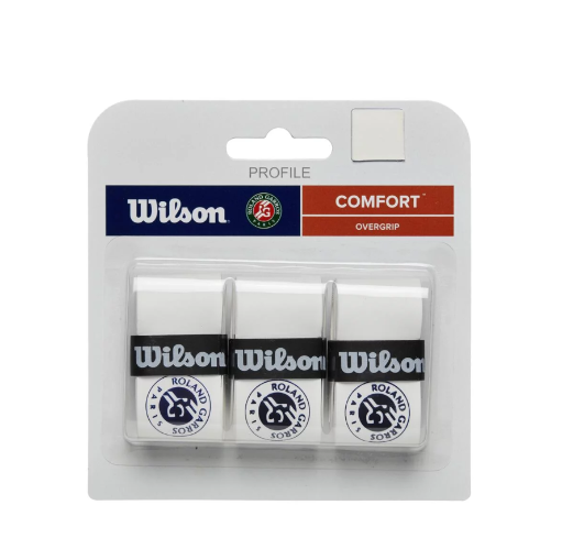 שלישיית גריפים Wilson x Roland-Garros Logo over grip - White and Navy