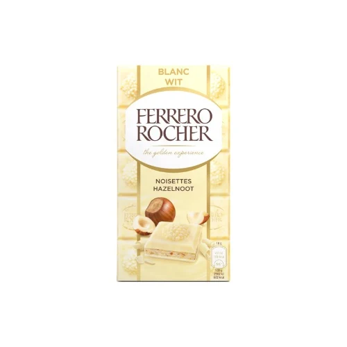 טבלת שוקולד לבן פררו רושה עם אגוזי לוז 🍫 90 גרם