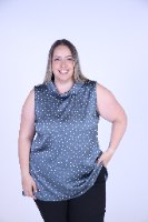 חולצת יולי נקודות כחול