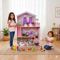 בית בובות שירן מעץ לילדים W06A232 מאת בית העץ