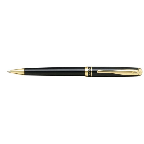 סדרת עט נובו Novo שחור קליפס זהב כדורי