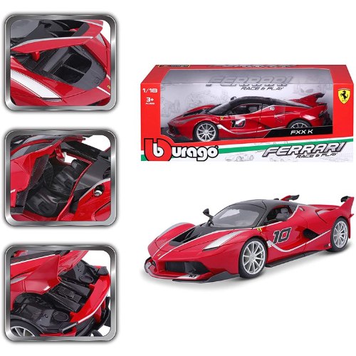 דגם מכונית בוראגו פרארי אדומה Bburago Ferrari FXX-K 1:18
