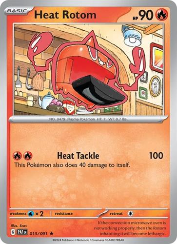 קלף בודד single פוקימון - heat rotom - Paldean Fates - 013/091