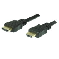 כבל HDMI 5M צבע זהב Aten 2L-7D10H High 4K – שני מחברים שחורים עם קצוות זהובים על רקע לבן