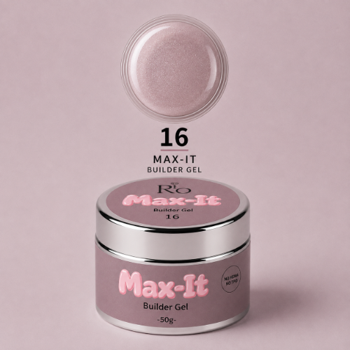 ג'ל בנייה Max-it 16 -  ניוד חום- סגלגל כהה עם שימר עדין