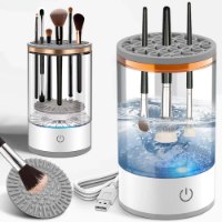 מכשיר אוטומטי לניקוי וייבוש מברשות איפור GlamSpin