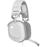אוזניות גיימינג CORSAIR HS80 RGB USB WIRED - לבן