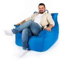 פוף כורסה כחולה לבית