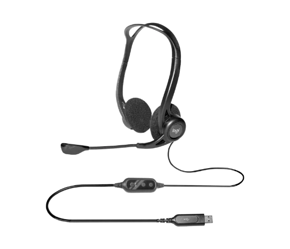 אוזניות+ מיקרופון לוג'יטק H960 חיבור USB