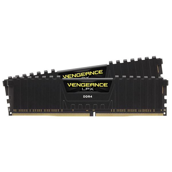 זכרון Corsair VENGEANCE LPX 16GB (2 x 8GB) DDR4 DRAM 3200MHz C16 Memory Kit - Black