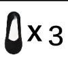 שחור - גרבי חצי לנשים - מארז 3 יח׳
