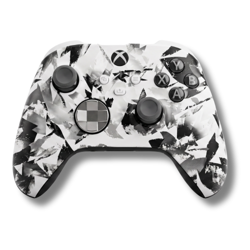 שלט אלחוטי ל-Xbox – מהדורת קמופלאז' גיאומטרי (שחור/לבן/אפור)