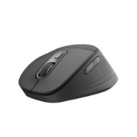 עכבר אלחוטי צבע אפור Logitech Signature Comfort Plus M850 Size L – פריט בודד מראה את הגלגלת כפתורי הצד ומשענת האגודל