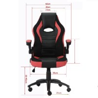 כיסא גיימינג דגם נובה - Nova - איכותי מעוצב ונוח עם משענת מתכווננת בצבעים שחור ואדום