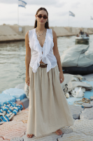 חצאית חגורה בז'