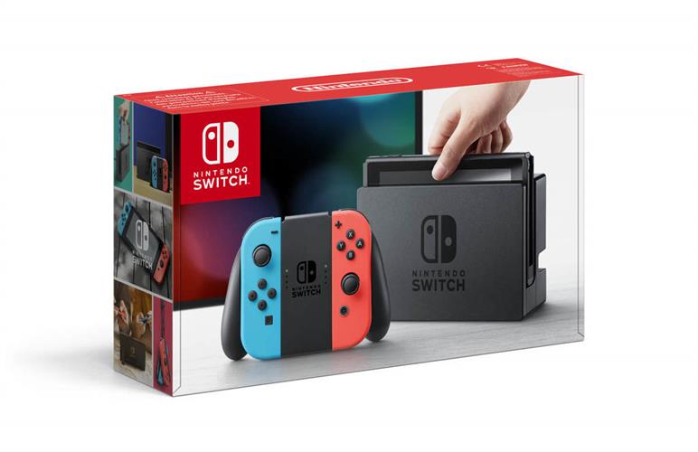 NINTENDO SWITCH CONSOLE RED AND BLUE JOY-CON