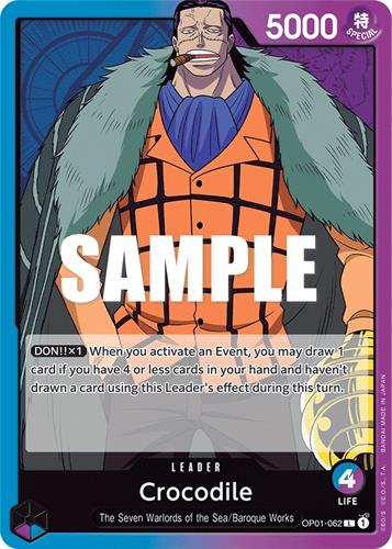 קלף בודד וואן פיס one piece - crocodile - Romance Dawn - op01-062