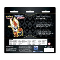 קלפי פוקימון קראון זנית' בליסטר 3 חב' Pokémon TCG: Crown Zenith Pin Collection (Cinderace)