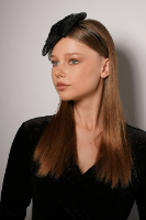 קישוט ראש קטן ואלגנטי - שחור